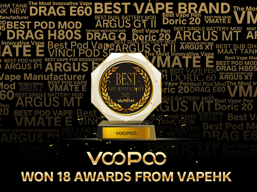 18 Awards! VOOPOO has Received Authoritative Recognition from VAPEHK