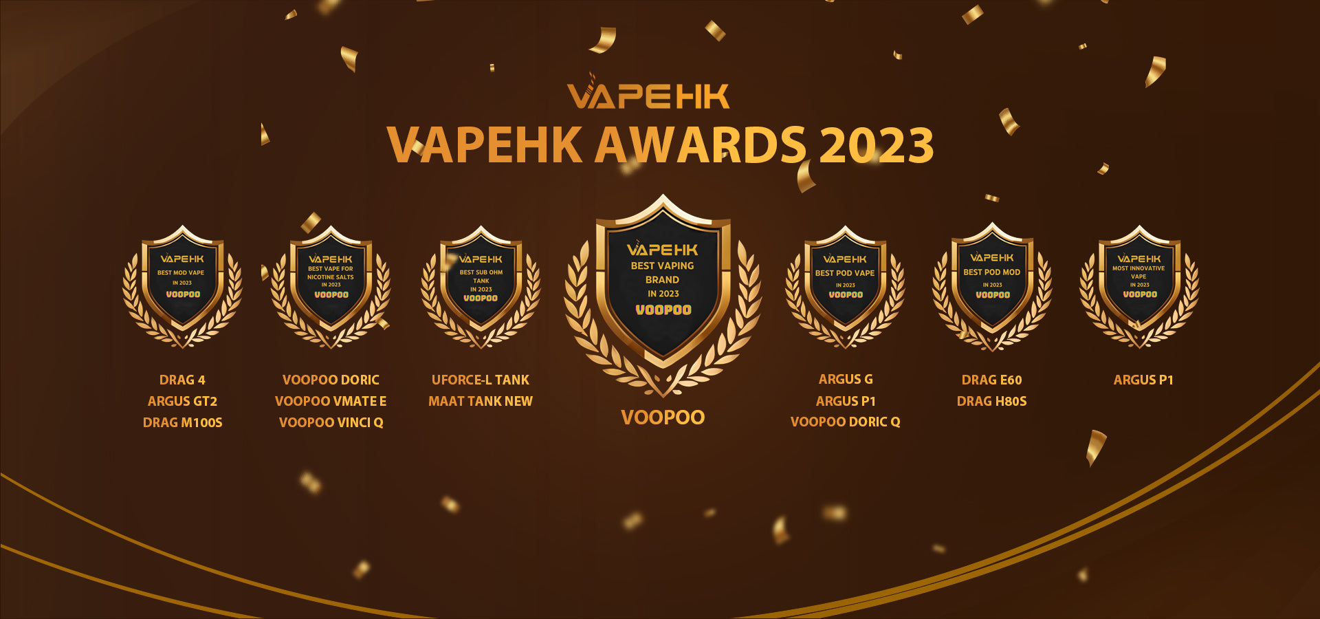 VOOPOO Won 17 Annual Awards Honored by VapeHK